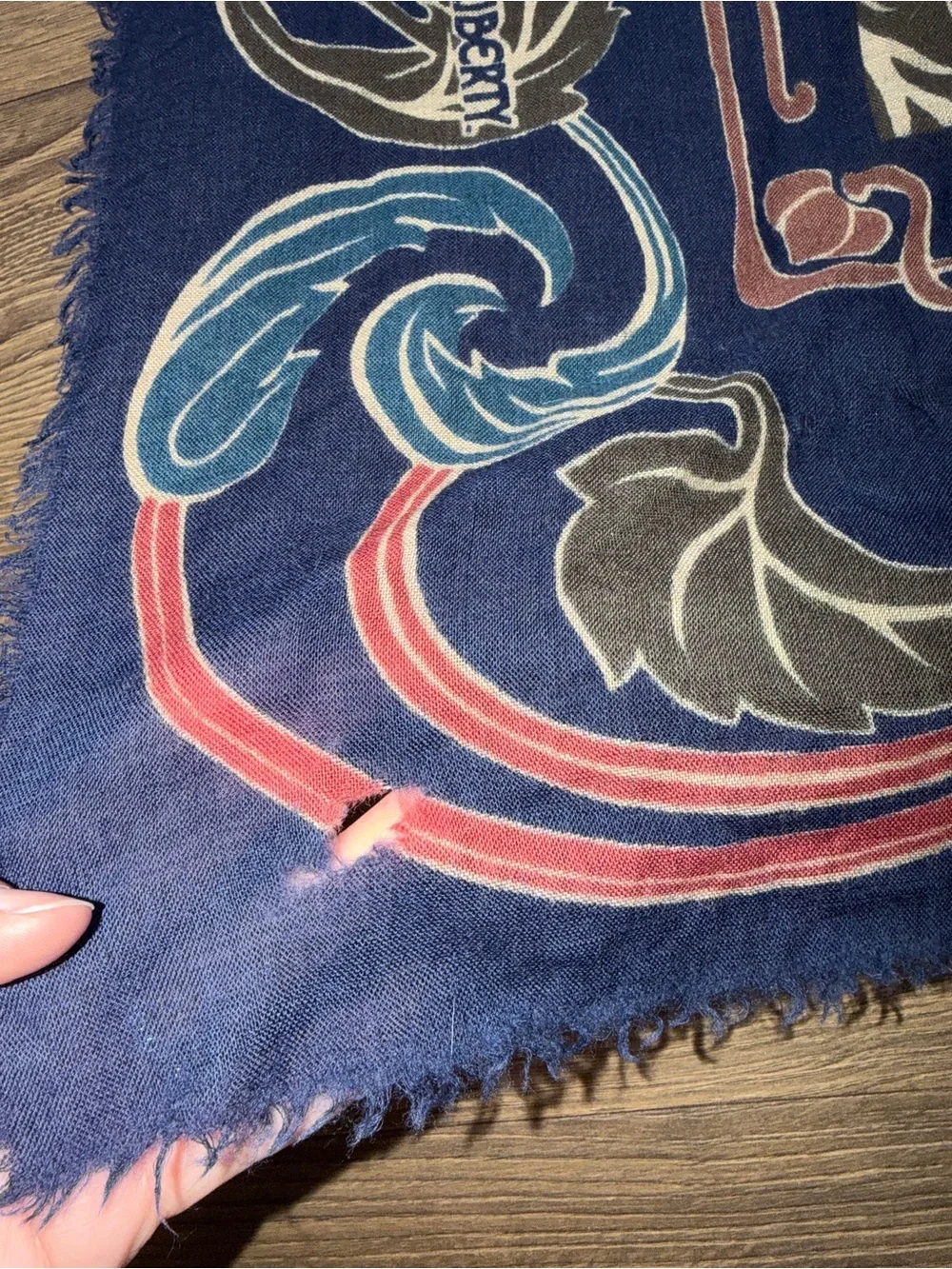 1970s 100% Wool Liberty of London Vintage Floral Paisley XL Scarf England